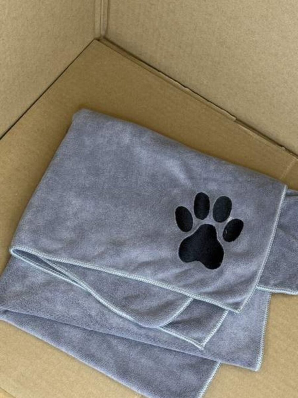 Microfiber Pet Drying Towel Large (23.6 x 39.4in) Gray